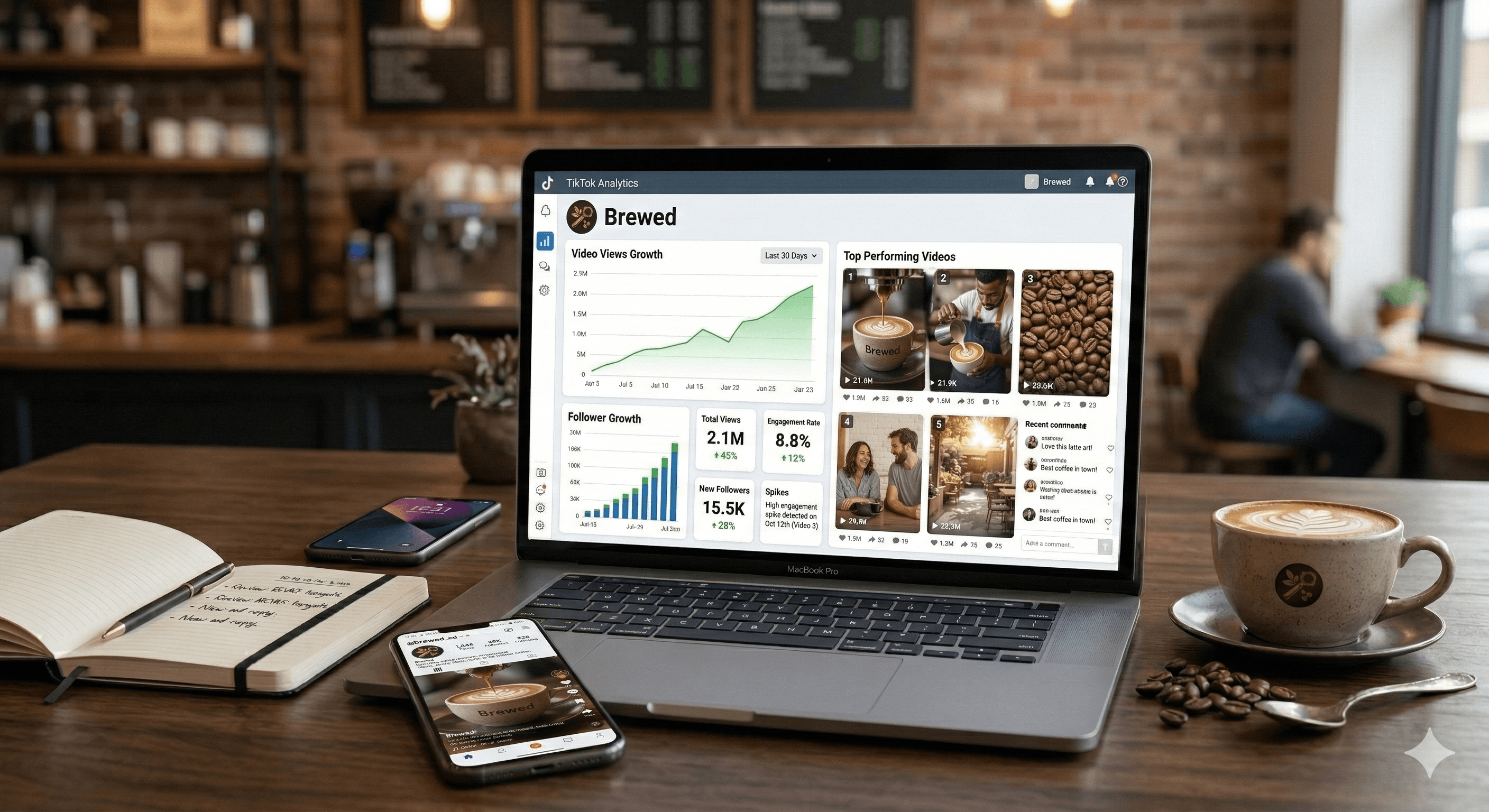 Brewed TikTok content performance
