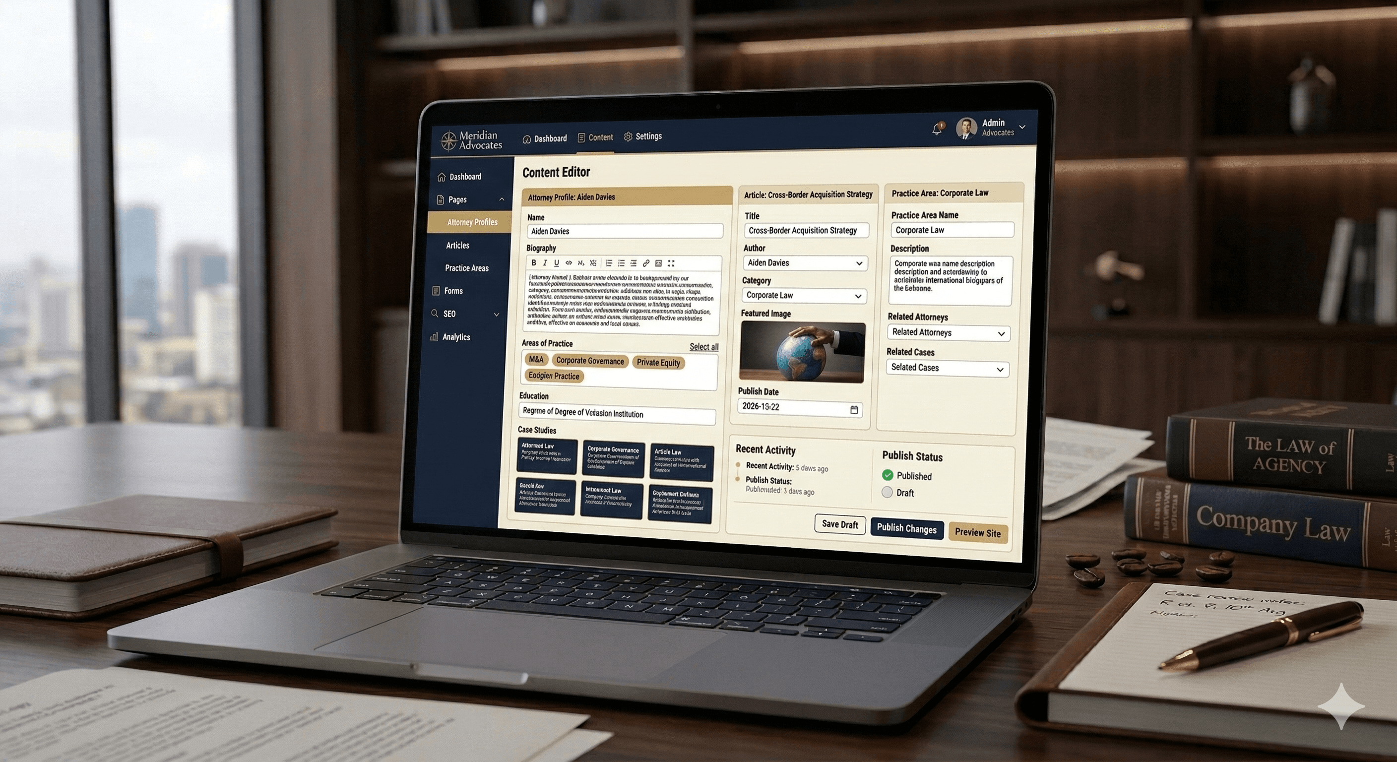 Meridian mobile homepage