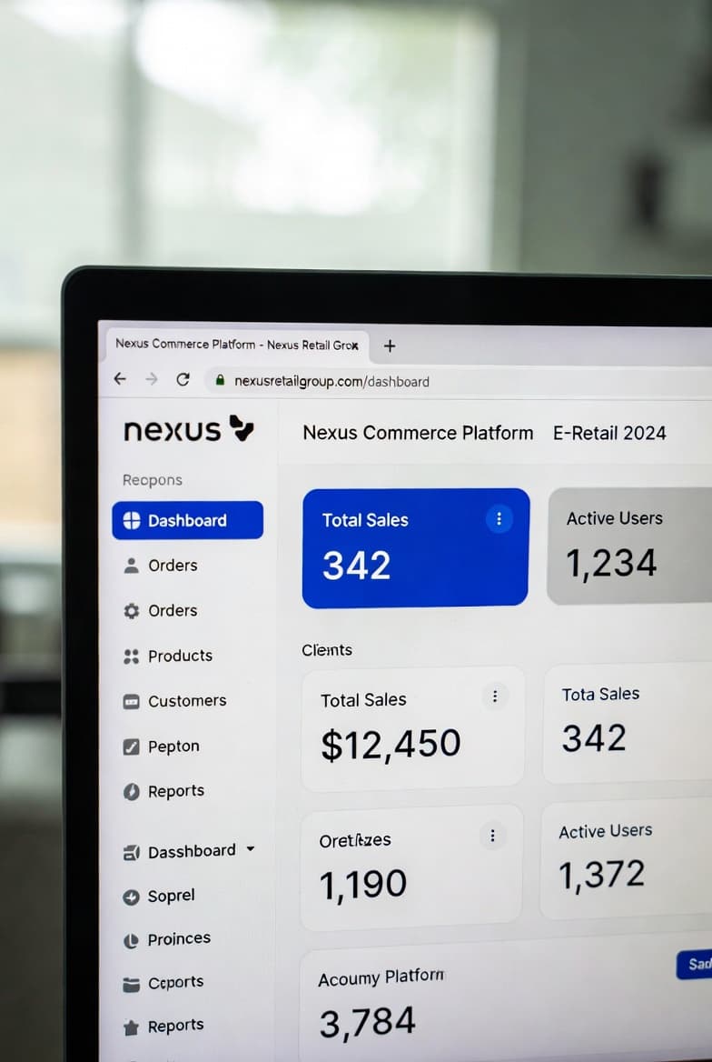 Nexus Commerce admin CMS dashboard