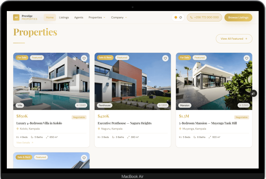 Property details page