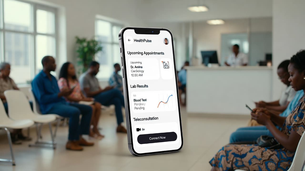 HealthPulse home screen — iOS