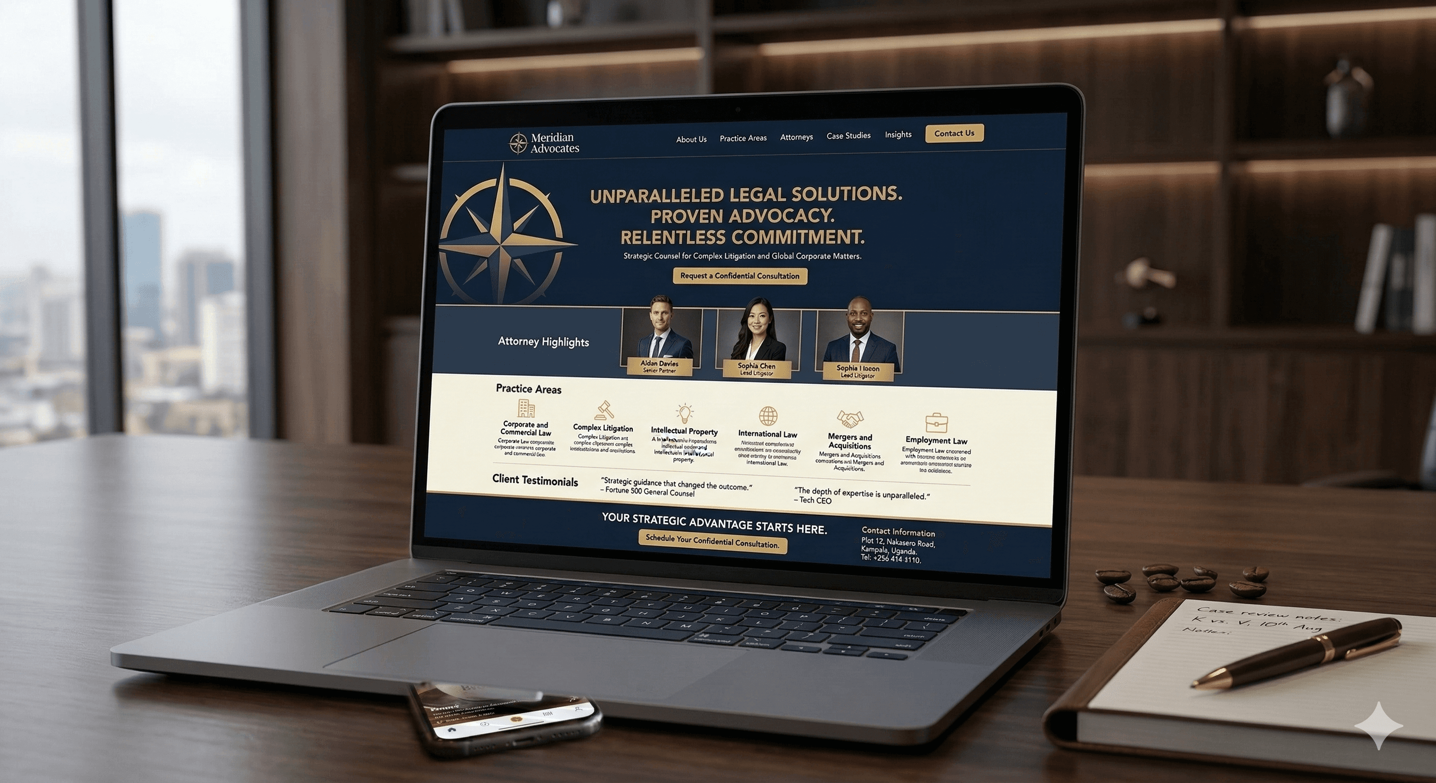Meridian homepage — desktop