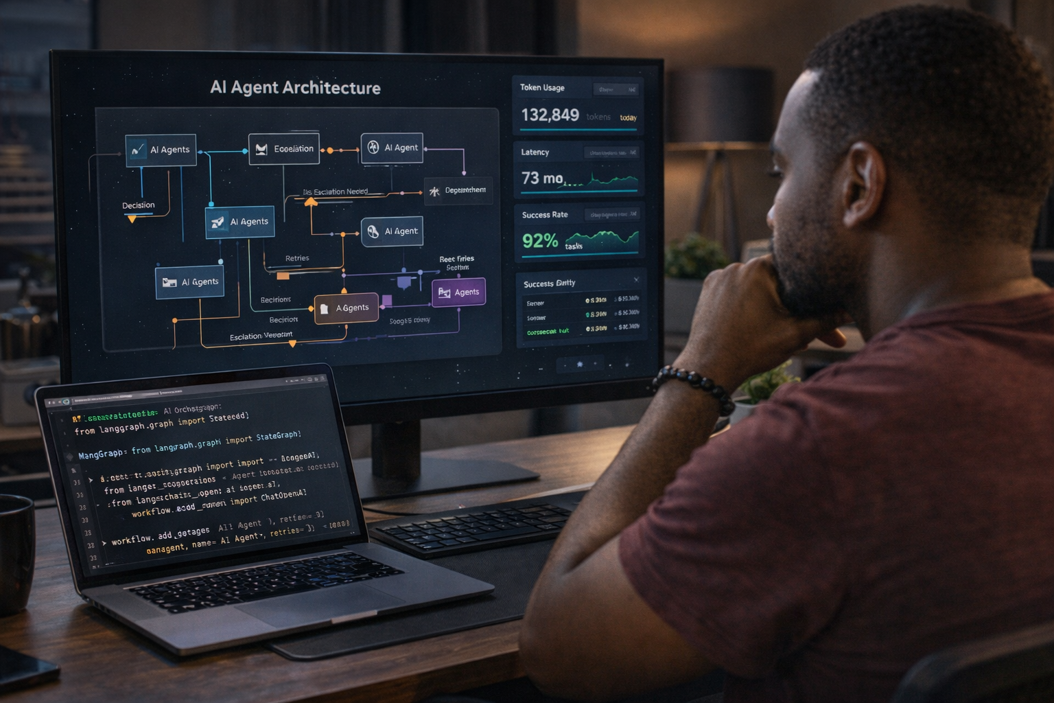 Figma file showing a component library with tokens, variants, and documentation